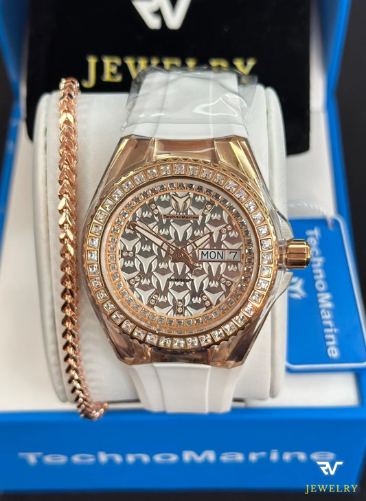 TechnoMarine Cruise Monogram Rose Gold 40mm (Women)