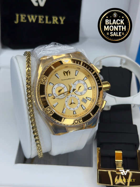 TechnoMarine Cruise Star Gold & Gold Suizo 46mm (Hombre)