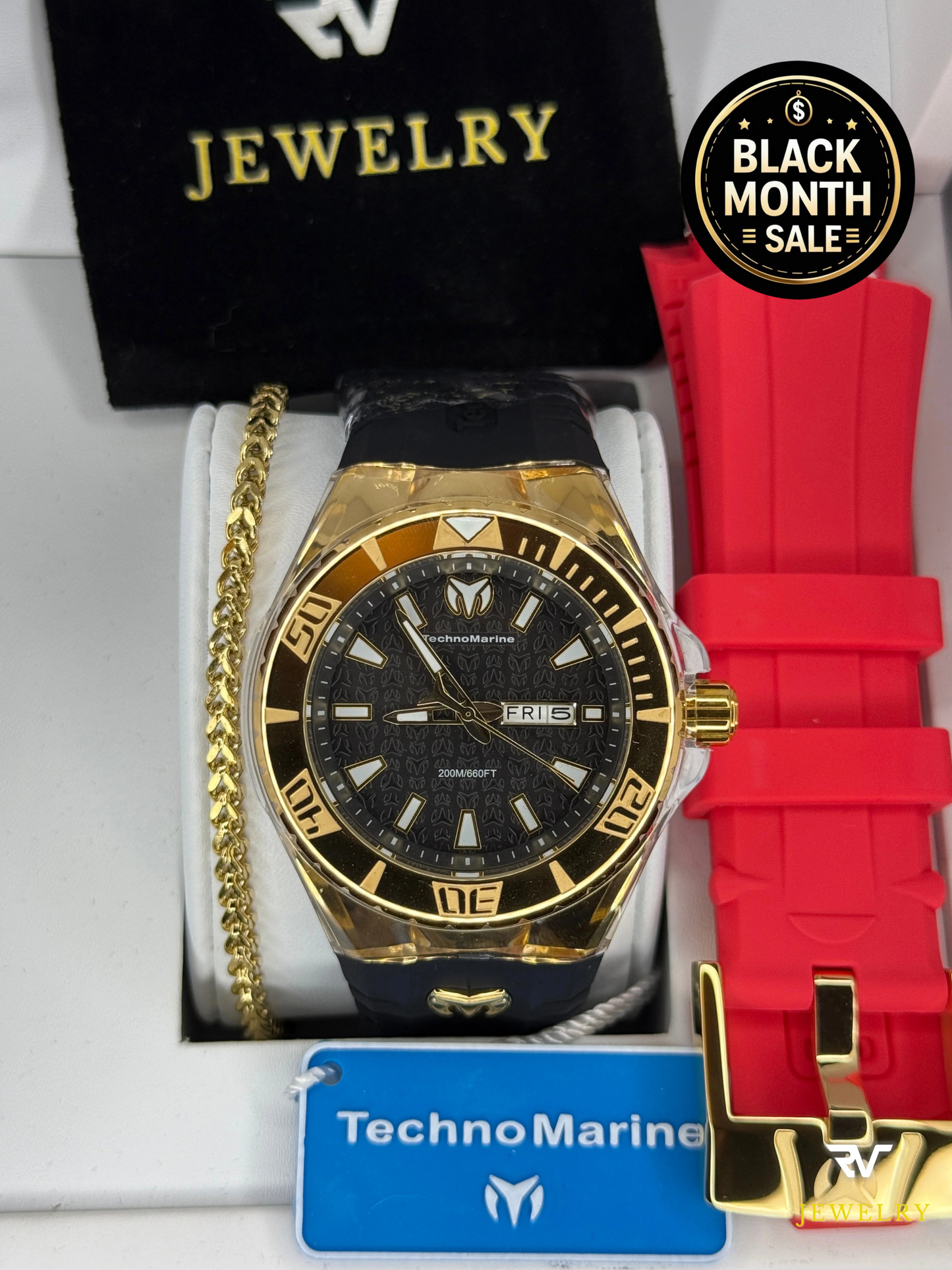 TechnoMarine Cruise Monogram Gold 46mm (Hombre)