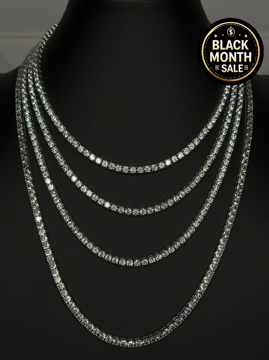 Silver Tennis Chain 4mm