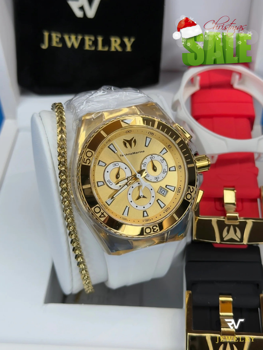 TechnoMarine Cruise Star Gold & Swiss Gold 46mm (Men)