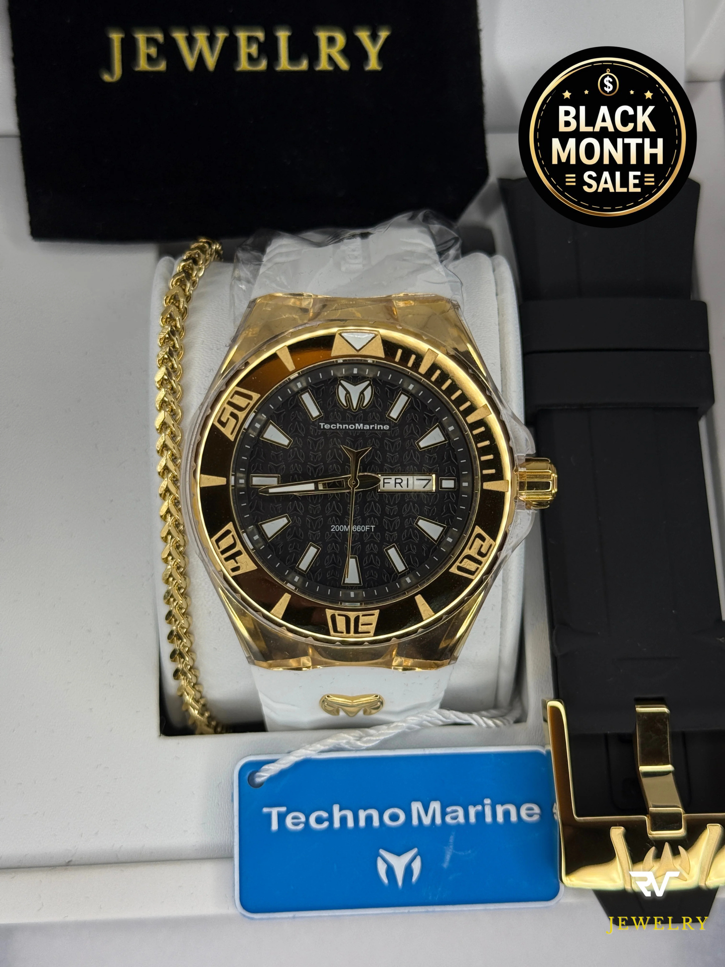 TechnoMarine Cruise Monogram Gold 46mm (Men)