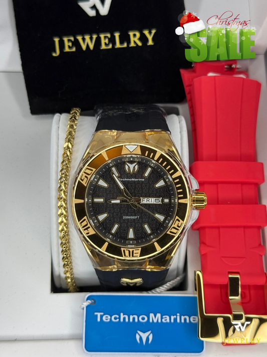 TechnoMarine Cruise Monogram Gold 46mm (Hombre)