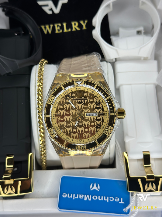 TechnoMarine Cruise Monogram Gold 46mm (Men)