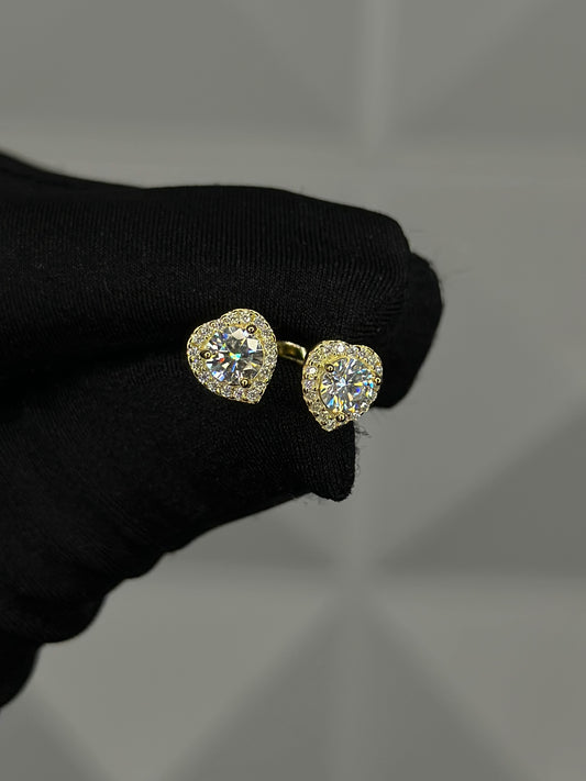 Heart Display 2 VVS1 Golden Moissanite