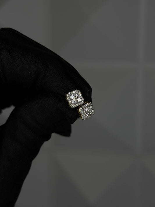 Square Display 2 VVS1 Gold Moissanite