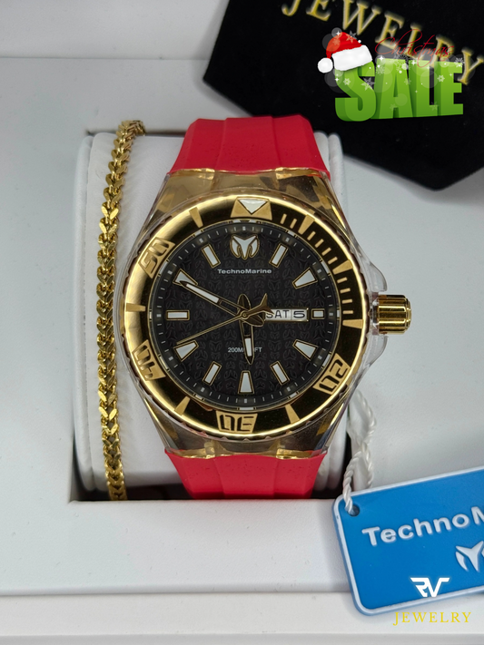 TechnoMarine Cruise Monogram Gold 46mm (Hombre)