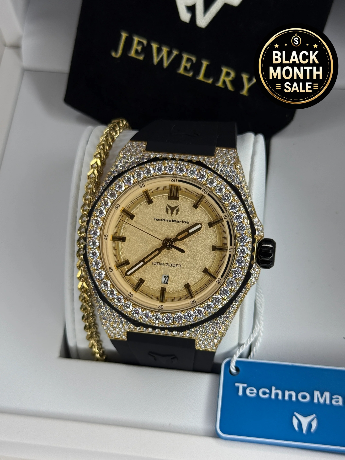 TechnoMarine Coral Legacy Dorado 45mm VVS1 Moissanite (Hombre)