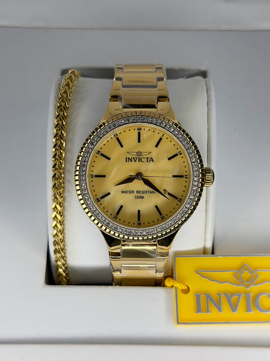 Invicta Angel Unisex Watch Mother Of Pearl Dial 38mm Dorado (Mujer)