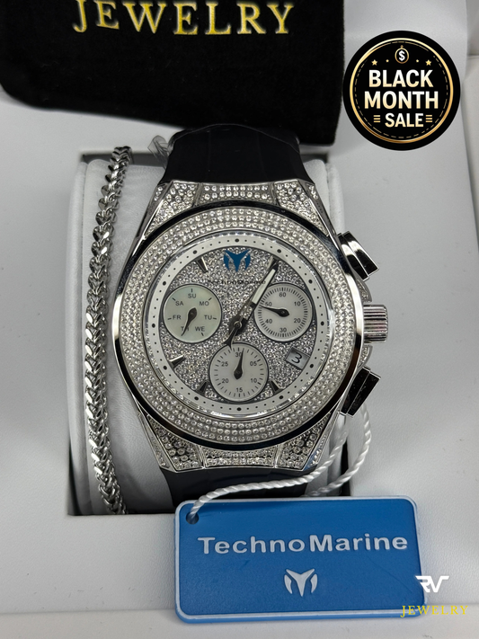 TechnoMarine Cruise Pave Silver 45mm (Men)