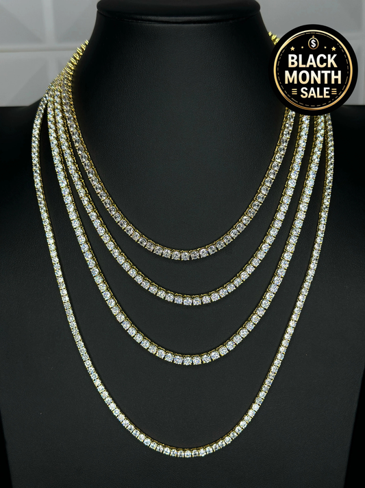 Gold Tennis Chain 4mm