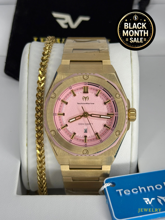 TechnoMarine Coral Legacy Dorado 36mm (Mujer)