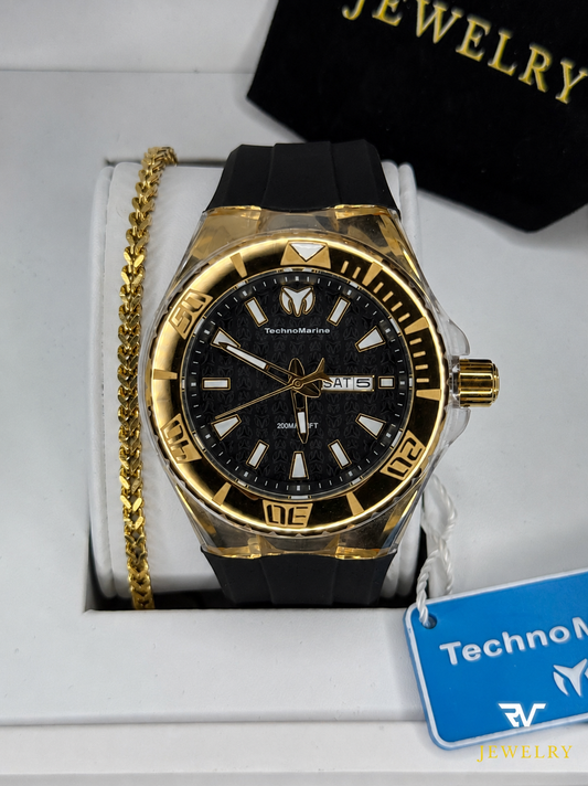 TechnoMarine Cruise Monogram Gold 46mm (Hombre)