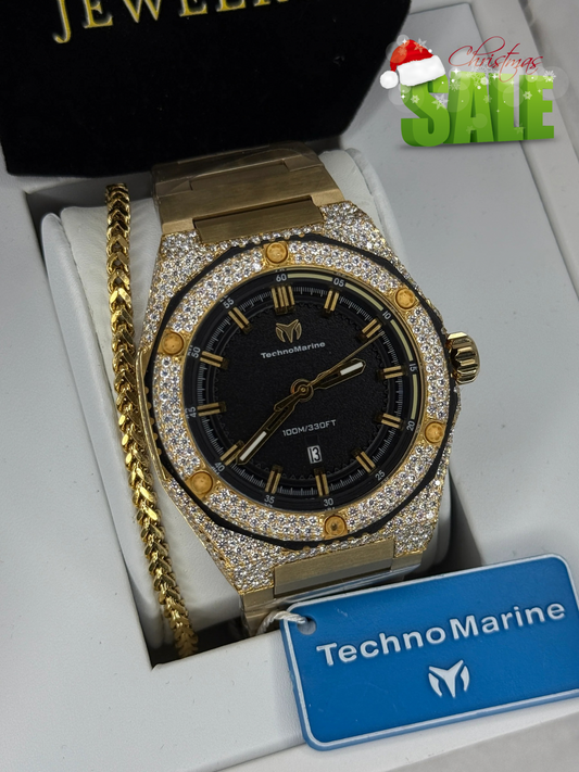 TechnoMarine Coral Legacy Dorado VVS1 Moissanite 45mm (Hombre)