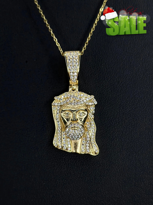 Jesucristo Con Piedras VVS1 Moissanite + Cadena