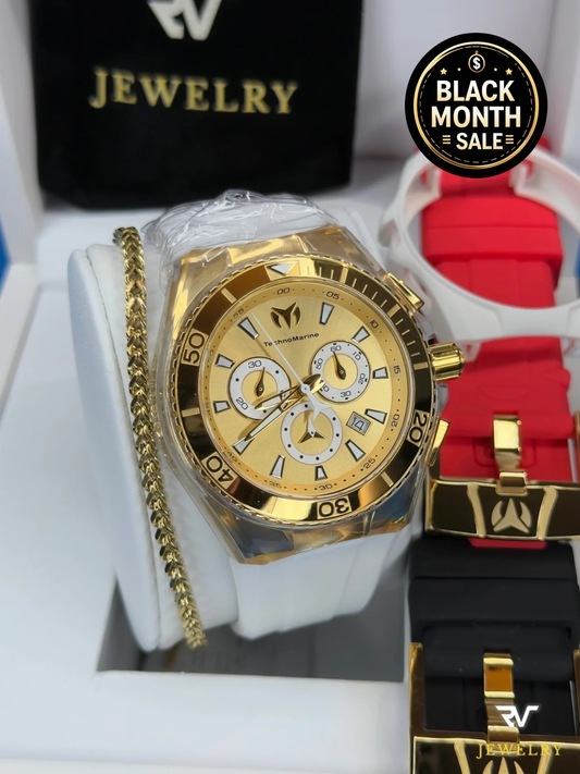 TechnoMarine Cruise Star Gold & Gold Suizo 46mm (Hombre)
