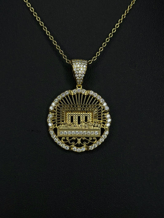 Last Supper Pendant with VVS1 Moissanite Stones + Chain