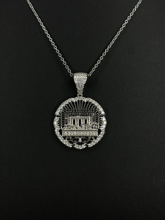 The Last Supper Pendant Silver VVS1 Moissanite + Chain