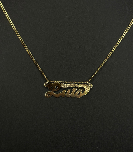 Custom Name 10K Real Gold + Chain