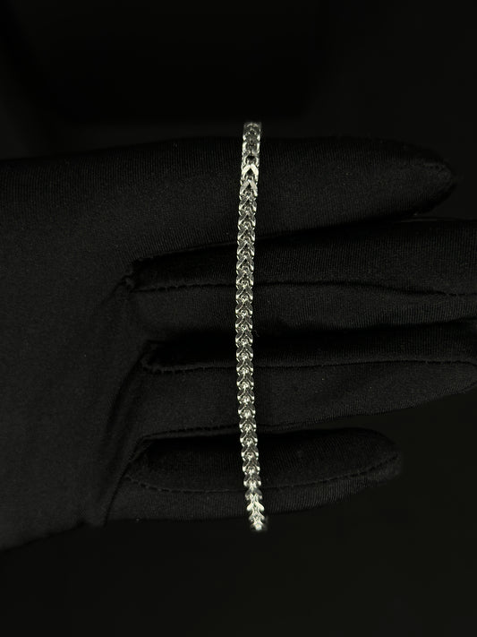4mm Silver Franco Bracelet