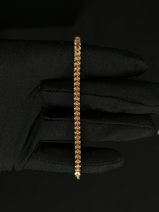 Franco Bracelet 4mm Rose Gold