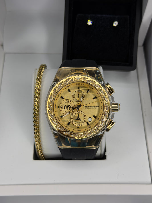 TechnoMarine Cruise Glitz Gold 45mm (Hombre)