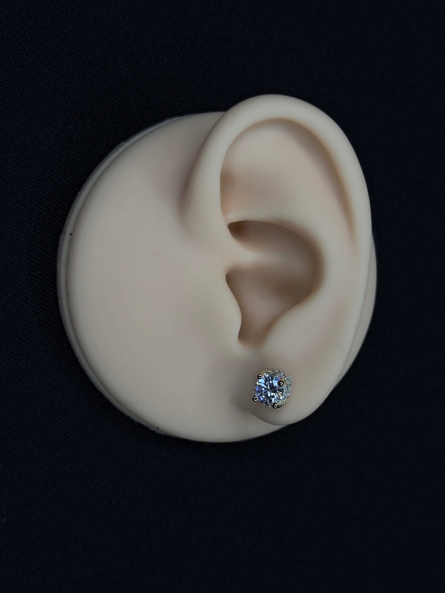 Pantalla Corte Redondo VVS1 Moissanite Dorada