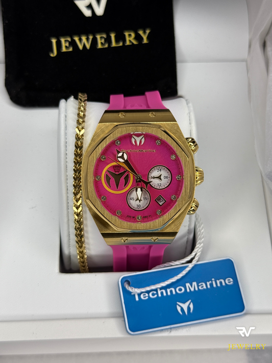 TechnoMarine Cruise Sun Reef Gold Pink Dial 40mm (Women)