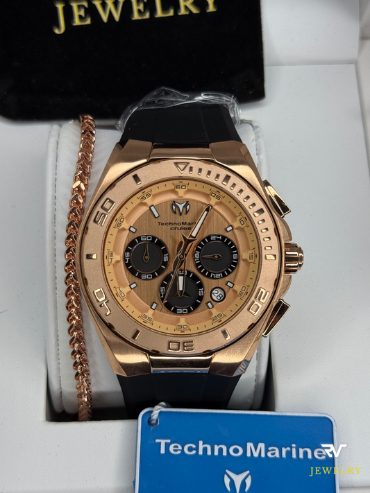 TechnoMarine Steel Rose Gold 45mm (Men)