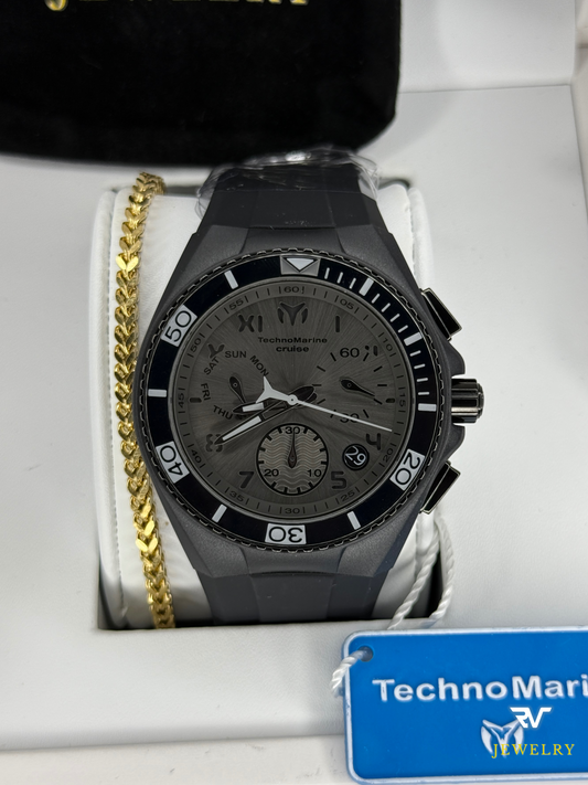 TechnoMarine Cruise California Suizo 46mm With Black Strap (Men)