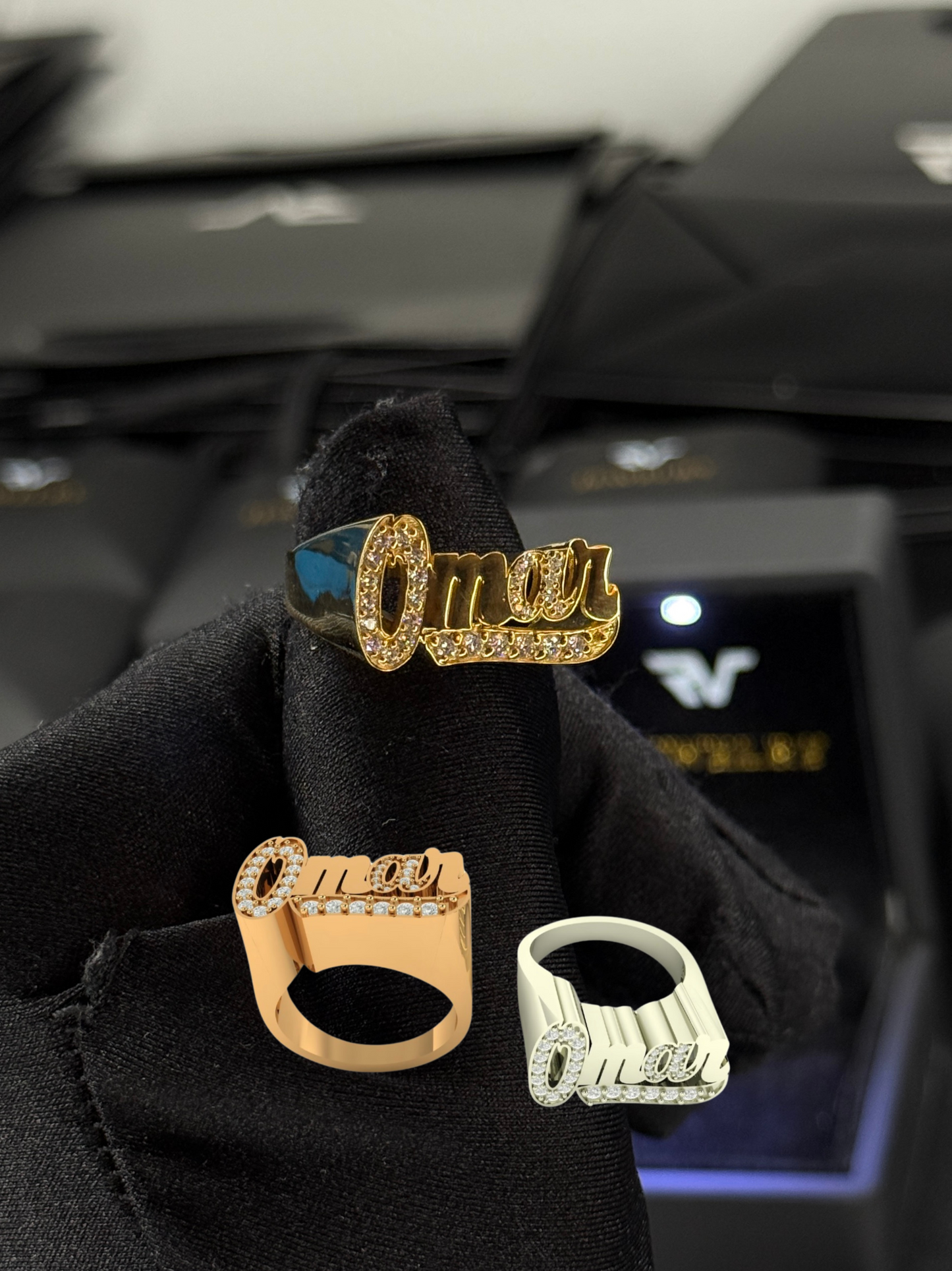 Sortija Con Nombre VVS1 Moissanite