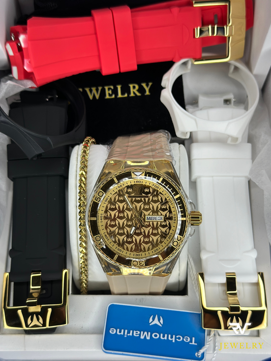 TechnoMarine Cruise Monogram Gold 46mm (Men)