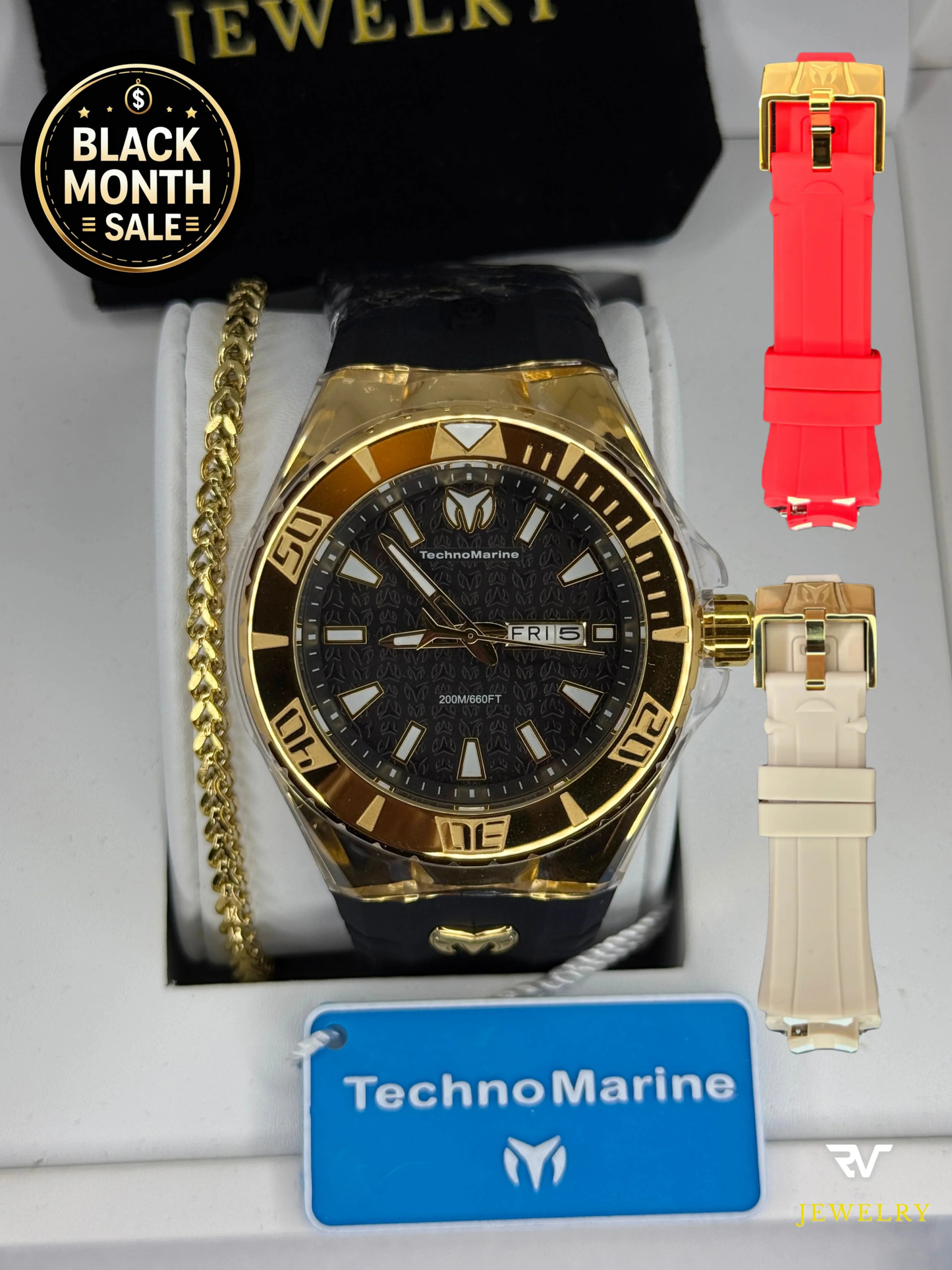 TechnoMarine Cruise Monogram Gold 46mm (Men)