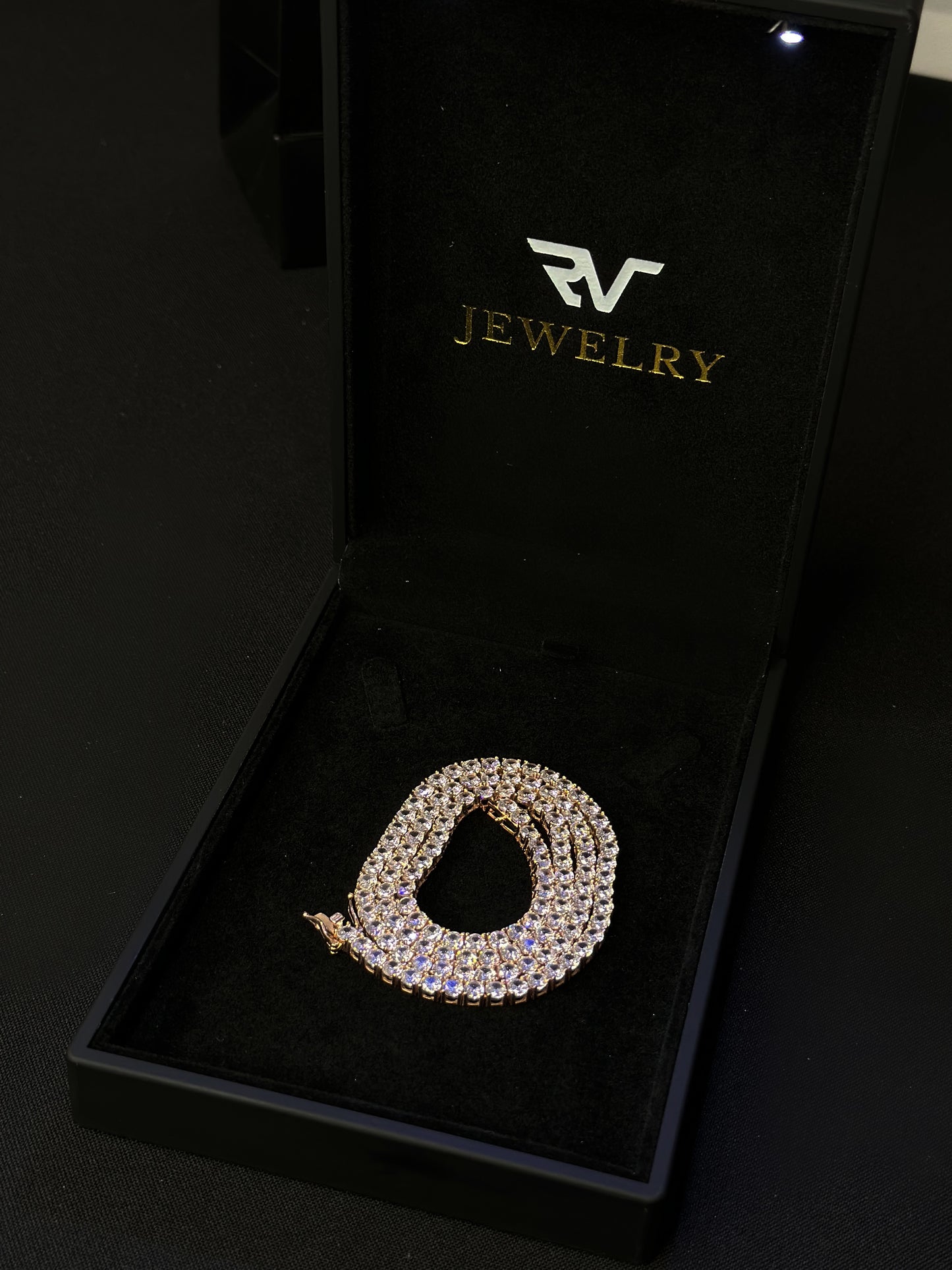 Rose Gold Tennis Chain 4mm