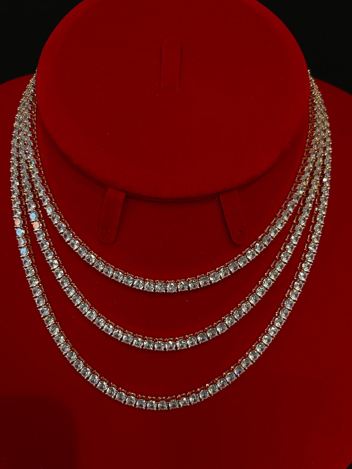 Rose Gold Tennis Chain 4mm