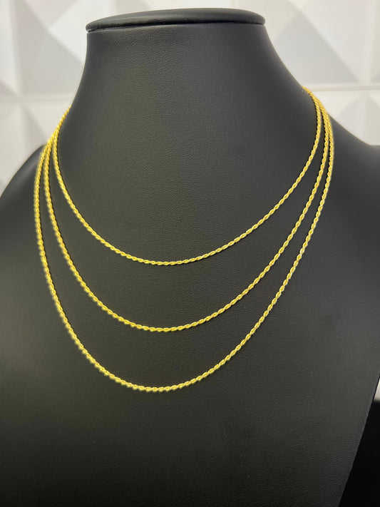 1.5mm Gold Rope Chain
