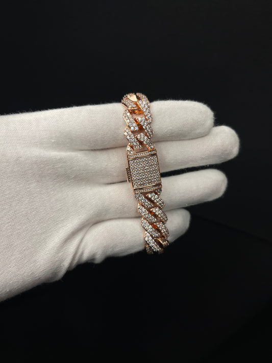 12mm Rose Gold Cuban Bracelet