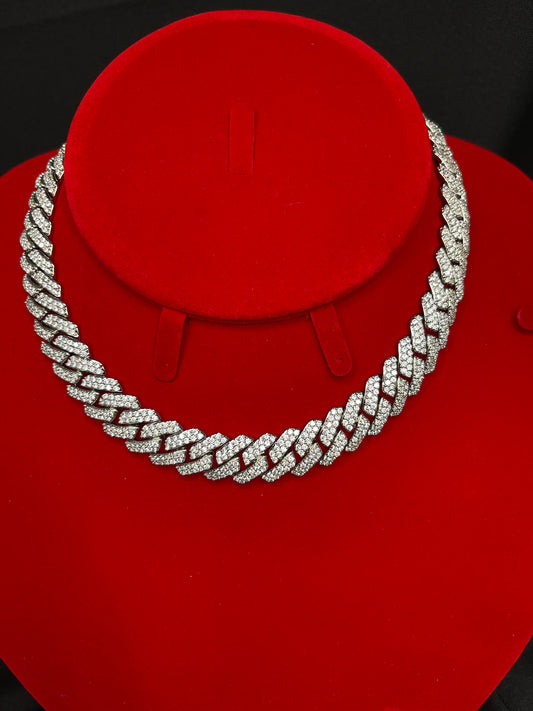 12mm Silver Cuban Chain