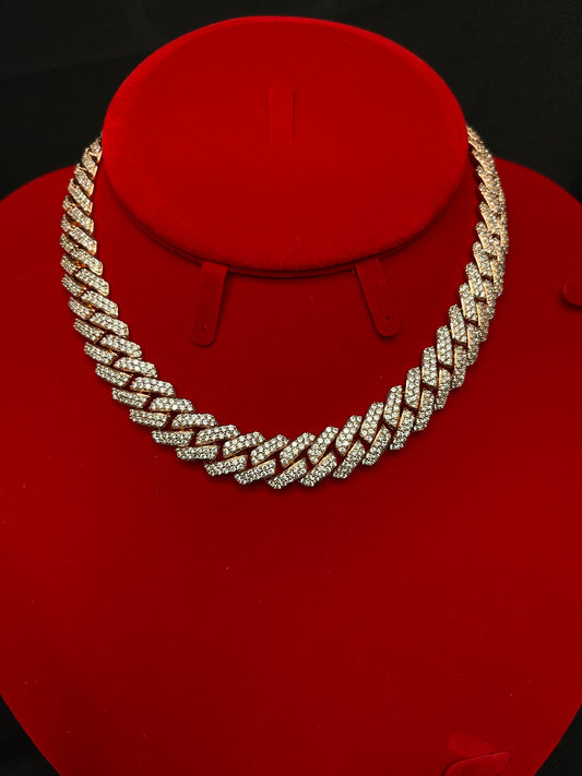 12mm Rose Gold Cuban Chain