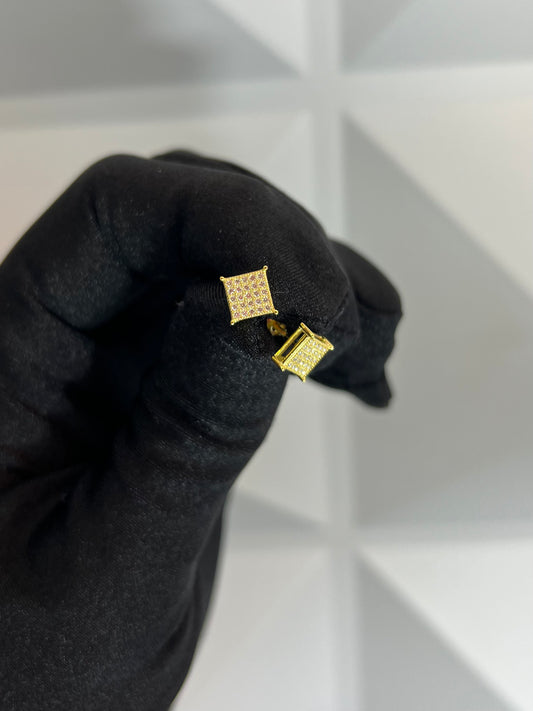 Square Display VVS1 Gold Moissanite