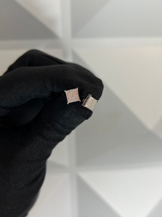 Square VVS1 Moissanite Silver Display