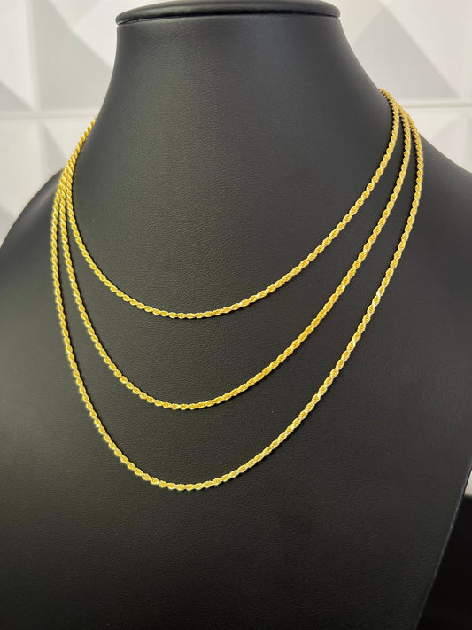 2mm Gold Rope Chain