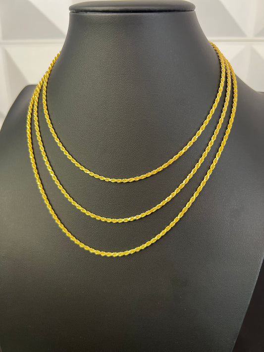 2.5mm Gold Rope Chain