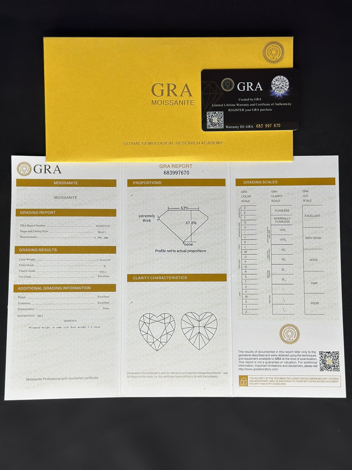 Heart Chain and Pendant Set with VVS1 Moissanite Rose Gold Stones