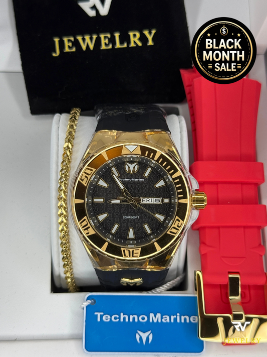 TechnoMarine Cruise Monogram Gold 46mm (Men)