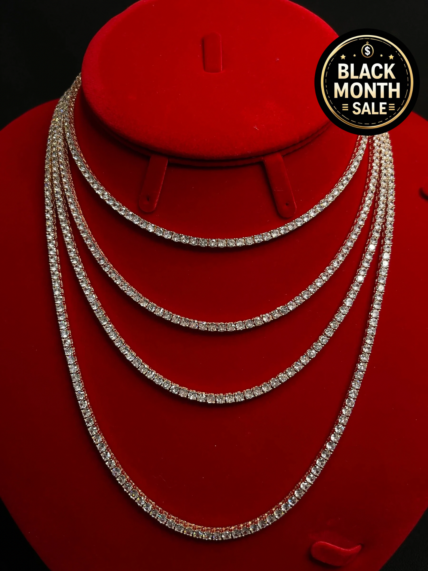 Rose Gold Tennis Chain 3mm