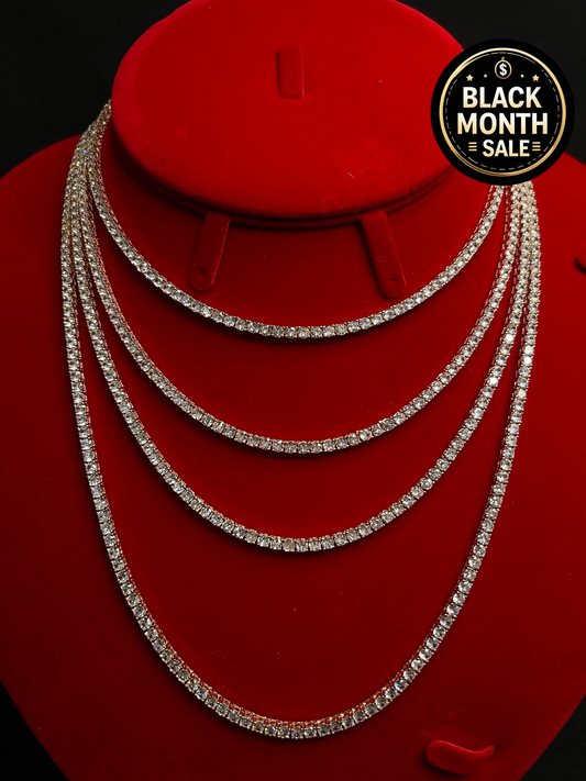 Rose Gold Tennis Chain 3mm