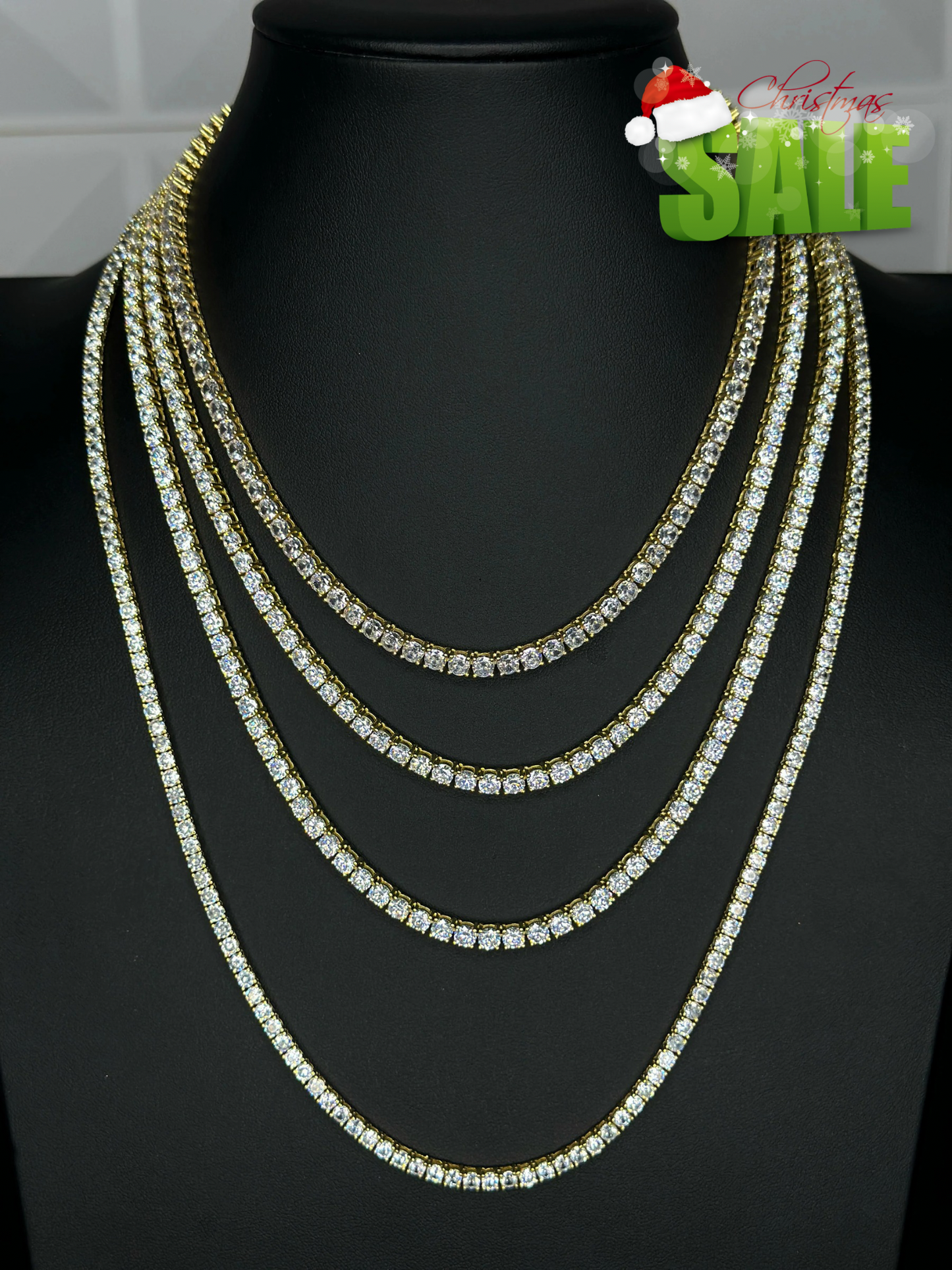 Gold Tennis Chain 4mm