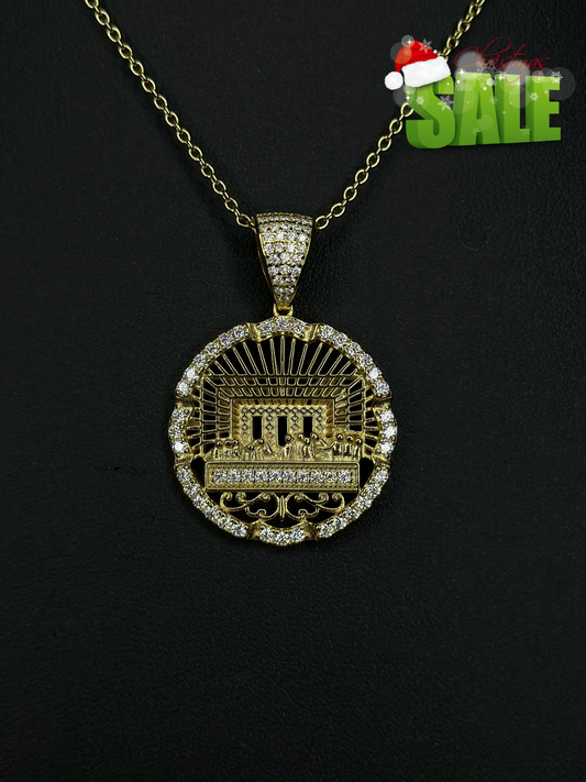Last Supper Pendant with VVS1 Moissanite Stones + Chain