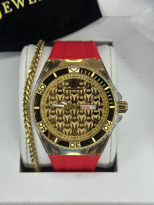 TechnoMarine Cruise Monogram Gold 46mm (Hombre)